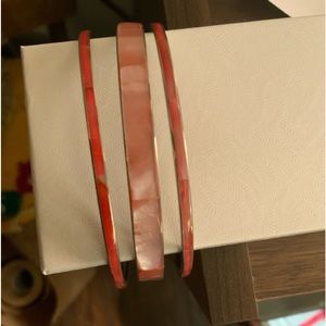 Bangle Bracelets set of 3. Pink